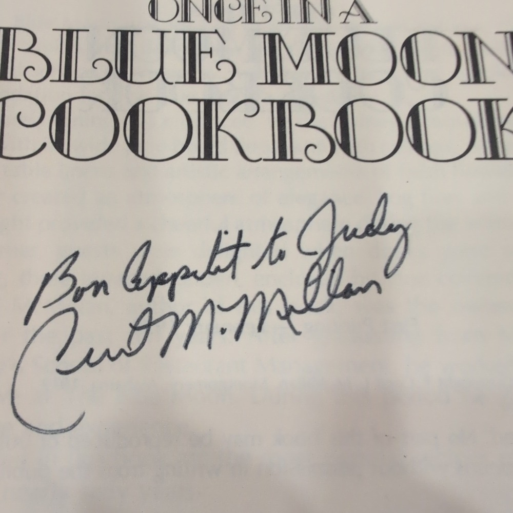Signed The Once in a Blue Moon Cookbook Montgomery Alabama Blue Moon Inn 1979 - Picture 3 of 4